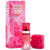 Rose of Bulgaria parfémovaná voda 25 ml + toaletní mýdlo ve tvaru růže 60 g, dárková sada pro ženy