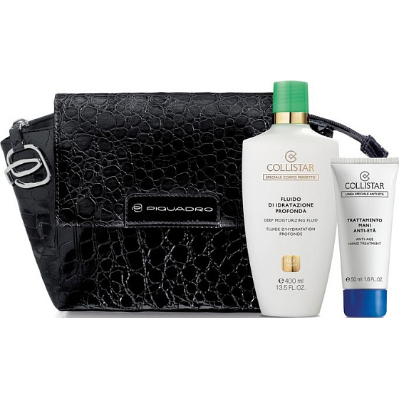 Collistar Special Perfect hloubkový hydratační fluid 400 ml + ošetření rukou proti stárnutí 50 ml + taška, kosmetická sada