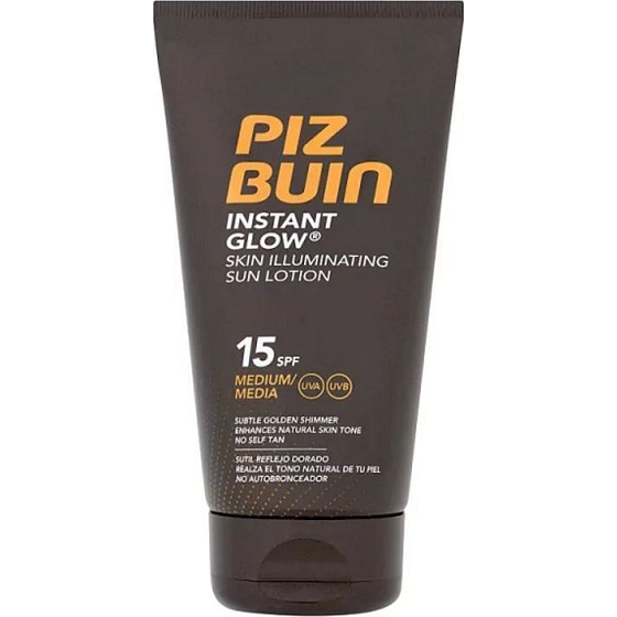Piz Buin Instant Glow SPF15 rozjasňující mléko na opalování s okamžitým zářivým efektem 150 ml