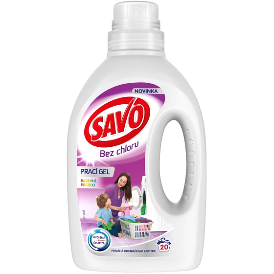 Savo Color bez chloru prací gel na barevné prádlo 20 dávek 1 l