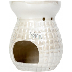 Heart & Home Aromalampa Čtverečky velká bílá 12,5 cm