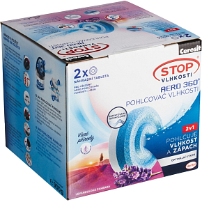 Ceresit Stop Vlhkosti Aero 360° Náhradní tablety – Levandule 2 × 450 g (900 g) Ceresit Stop Vlhkosti Aero 360° Náhradní tablety – Levandule 2 × 450 g (900 g)