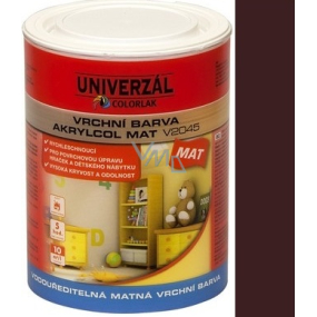 Colorlak Akrylcol Mat V2045 vodouředitelná matná vrchní barva Palisandr 0,6 l