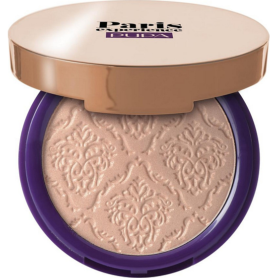 Pupa Paris Experience Golden Infusion Face Highlighter rozjasňovač tváře 001 Pink Gold 8,5 g