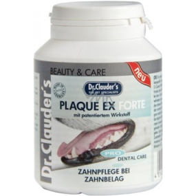 Dr. Clauders Plaque EX Forte snižuje riziko zubního plaku doplněk stravy pro psy 100 g