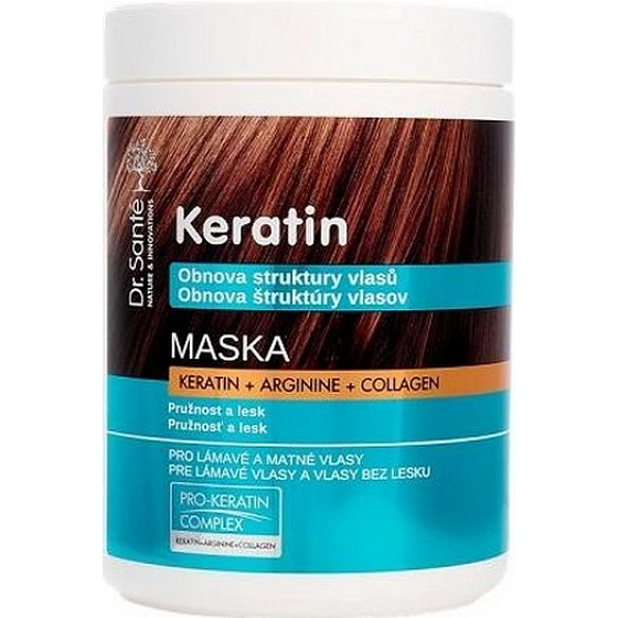 Dr. Santé Keratin Hair maska pro křehké lámavé vlasy bez lesku 1 l