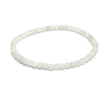 Měsíční kámen bílý náramek elastický přírodní kámen, kulička 4 mm / 16 - 17 cm, kámen osudu