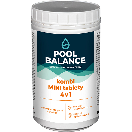 POOL Bazénová chemie Kombi tablety 4v1 mini 1 kg
