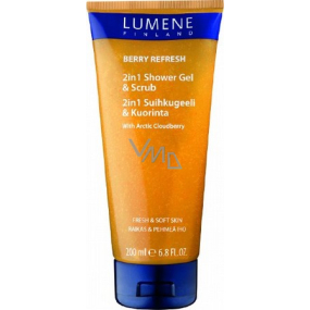 Lumene Berry Refresh 2v1 Shower Gel&Scrub Sprchový gel a jemný peeling 200 ml