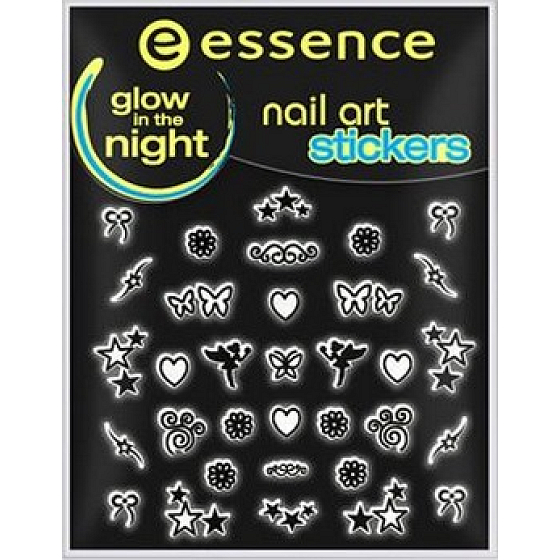 Essence Nail Art Sticker nálepky na nehty 12 Glow In The Night 1 aršík