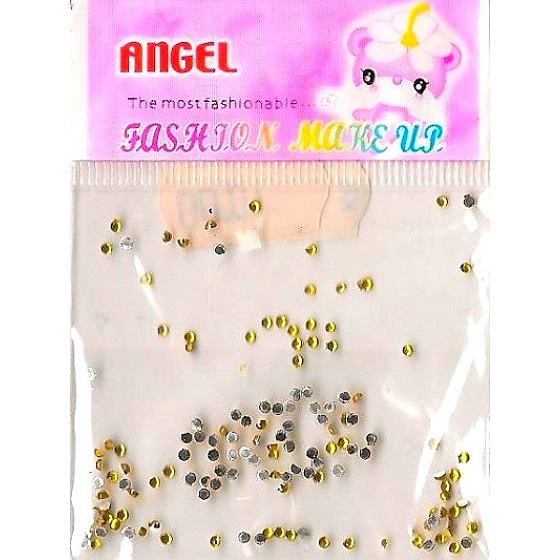 Angel Ozdoby na nehty kamínky zlaté 1 balení