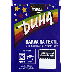 Ideal Duha námořní modř, barva na textil na bavlnu, viskozu a len, na 300 g látky, 15 g