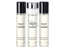 Chanel Bleu de Chanel parfémovaná voda pro muže 3 x 20 ml náplň