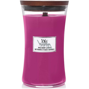 WoodWick Wild Berry & Beets - Lesní ovoce a řepa vonná svíčka s dřevěným knotem a víčkem sklo velká 609,5 g