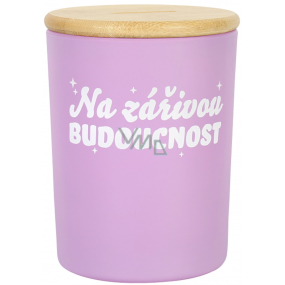 Albi Pokladnička skleněná Na zářivou budoucnost 10,5 x 13,5 cm