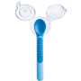 Mam Feeding Spoons & Cover 2 fázová krmící lžička s ochranným krytem 6+ měsíců Modrá 1 sada