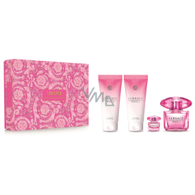 Versace Bright Crystal Absolu parfémovaná voda 90 ml + tělové mléko 100 ml + sprchový gel 100 ml + parfémovaná voda miniatura 5 ml, dárková sada pro ženy