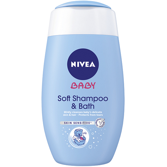 Nivea Baby 2v1 šampon a pěna do koupele pro děti 200 ml