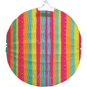 Lampion Kkulatý pruhovaný 21 cm 1 kus 9077