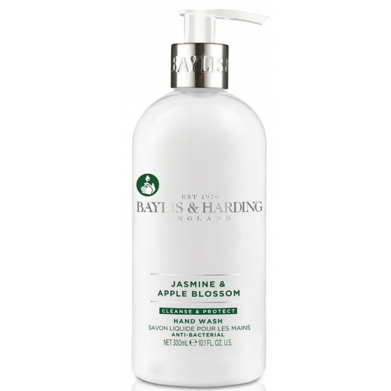Baylis & Harding Jasmín a Jablečný květ tekuté antibakteriální mýdlo na ruce dávkovač 300 ml