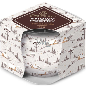 Emocio Dekor Snowy Poetry vonná svíčka sklo 70 x 62 mm 85 g