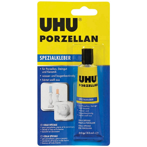 Uhu Porzellan sekundové lepidlo pro lepení porcelánu a keramiky 33 ml/30 g