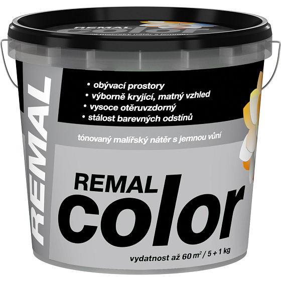REMAL Color malířská barva na zeď 150 Platina, 5+1 kg