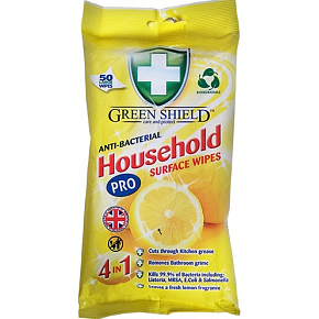 Green Shield antibakteriální úklidové ubrousky, 50 ks