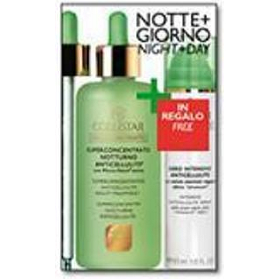 Collistar Superconcentrated Night Treatment noční anticelulitidový přípravek 200 ml + Siero Intensivo Anticellulite intenzivní sérum proti celulitidě 50 ml, kosmetická sada