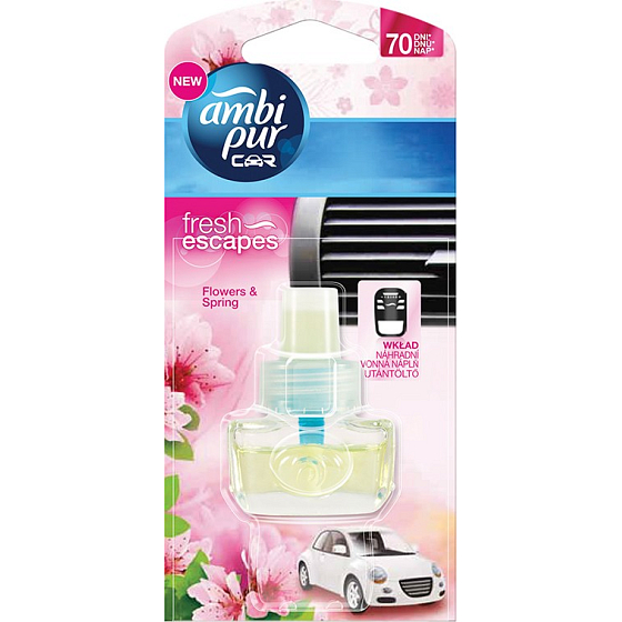 Ambi Pur Car Flowers & Spring náhradní náplň 7 ml