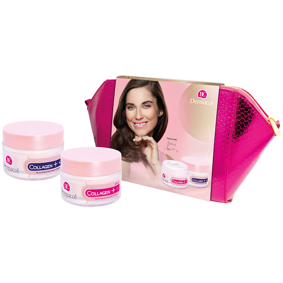 Dermacol Collagen+ Rejuvenating SPF10 intenzivní omlazující denní krém 50 ml + noční krém 50 ml + etue, kosmetická sada