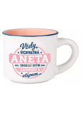 Albi Espresso hrneček Aneta - Vždy úchvatná, okouzlí svým šarmem a vtipem 45 ml