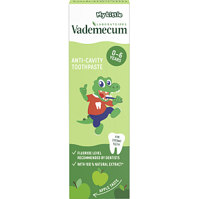 Vademecum Junior, zubní pasta pro děti, příchuť jablko, pro děti 0-6 let, 50 ml Vademecum Junior, zubní pasta pro děti, příchuť jablko, pro děti 0-6 let, 50 ml