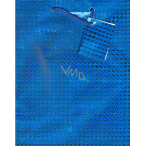 Ditipo Dárková papírová taška Lux 18 x 10 x 22,7 cm lesklá modrá