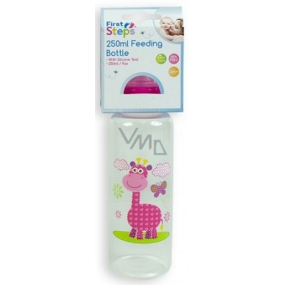 First Steps Jungle 0+ kojenecká láhev Žirafa 250 ml