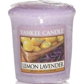 Yankee Candle Lemon Lavender - Citron a levandule vonná svíčka votivní 49 g