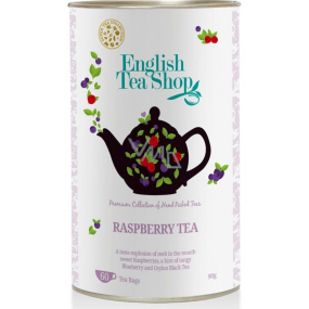 English Tea Shop Bio Černý čaj Malina 60 kusů sáčků čaje, 90 g