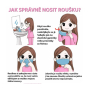 Rouška jednorázová, obličejová maska modrá 1 kus