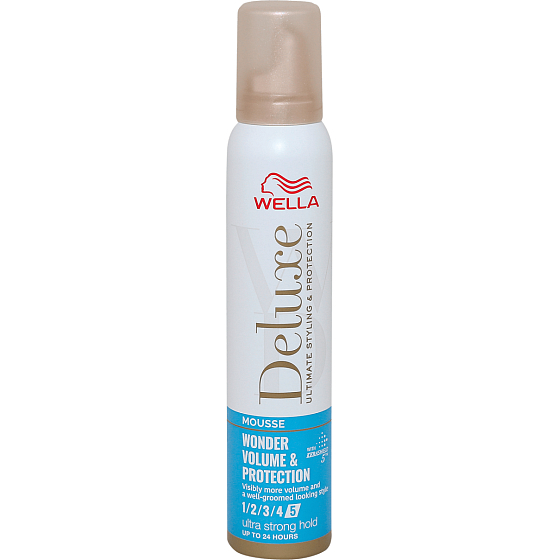 Wella Deluxe Wonder Volume & Protection velmi silná fixace pěnové tužidlo na vlasy 200 ml