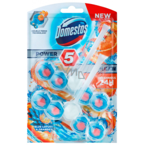 Domestos Power 5 Platinum Blue Lotus & Orange WC tuhý blok 2 x 55 g