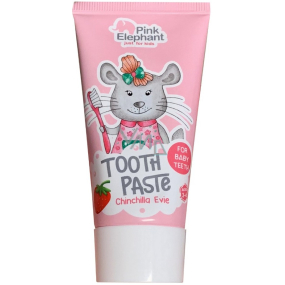 Pink Elephant Činčila Nela s příchutí jahody zubní pasta pro děti 50 ml