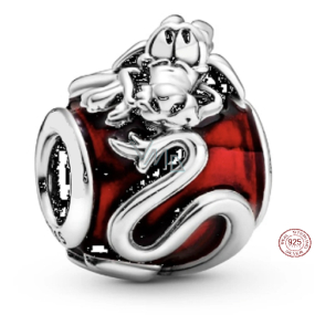 Charm Sterlingové stříbro 925 Disney, Mushu, Mulan, korálek na náramek film