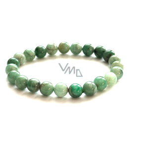 Smaragd kámen náramek elastický přírodní kámen, kulička 8 - 9 mm / 16 - 17cm, Emerald A+++, pravda-láska-štěstí-prosperita-kreativita