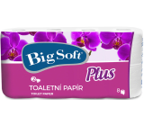 Big Soft Plus toaletní papír bílý 160 útržků 2 vrstvý 8 kusů