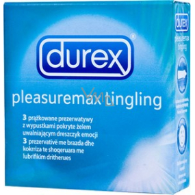 Durex Pleasuremax Tingling kondom s vroubkováním a výstupky nominální šířka: 56 mm 3 kusy