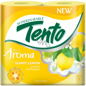 Tento Fresh Aroma Sunny Lemon parfémovaný toaletní papír 2 vrstvý 156 útržků 4 kusy