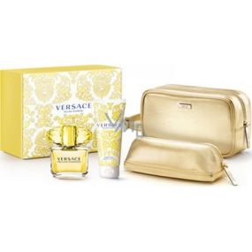 Versace Yellow Diamond toaletní voda 90 ml + tělové mléko 100 ml + dárková taštička, dárková sada pro ženy