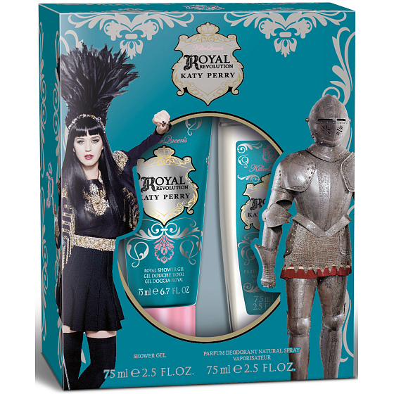 Katy Perry Killer Queen Royal Revolution parfémovaný deodorant sklo pro ženy 75 ml + sprchový gel 75 ml, dárková sada