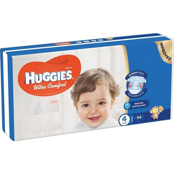 Huggies Ultra Comfort Jumbo velikost 4 8-14 kg plenkové kalhotky 54 kusů
