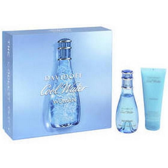 Davidoff Cool Water Woman toaletní voda 50 ml + tělové mléko 75 ml, dárková sada